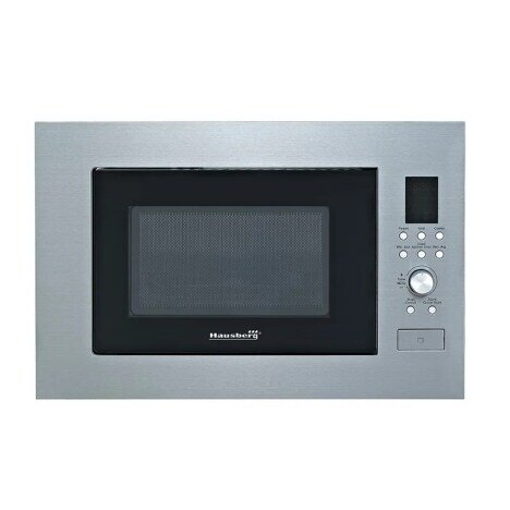 Cuptor cu microunde incorporabil Hausberg HB-8070IN, 25 l, 1400 W, Grill, Control digital, Argintiu